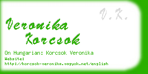 veronika korcsok business card